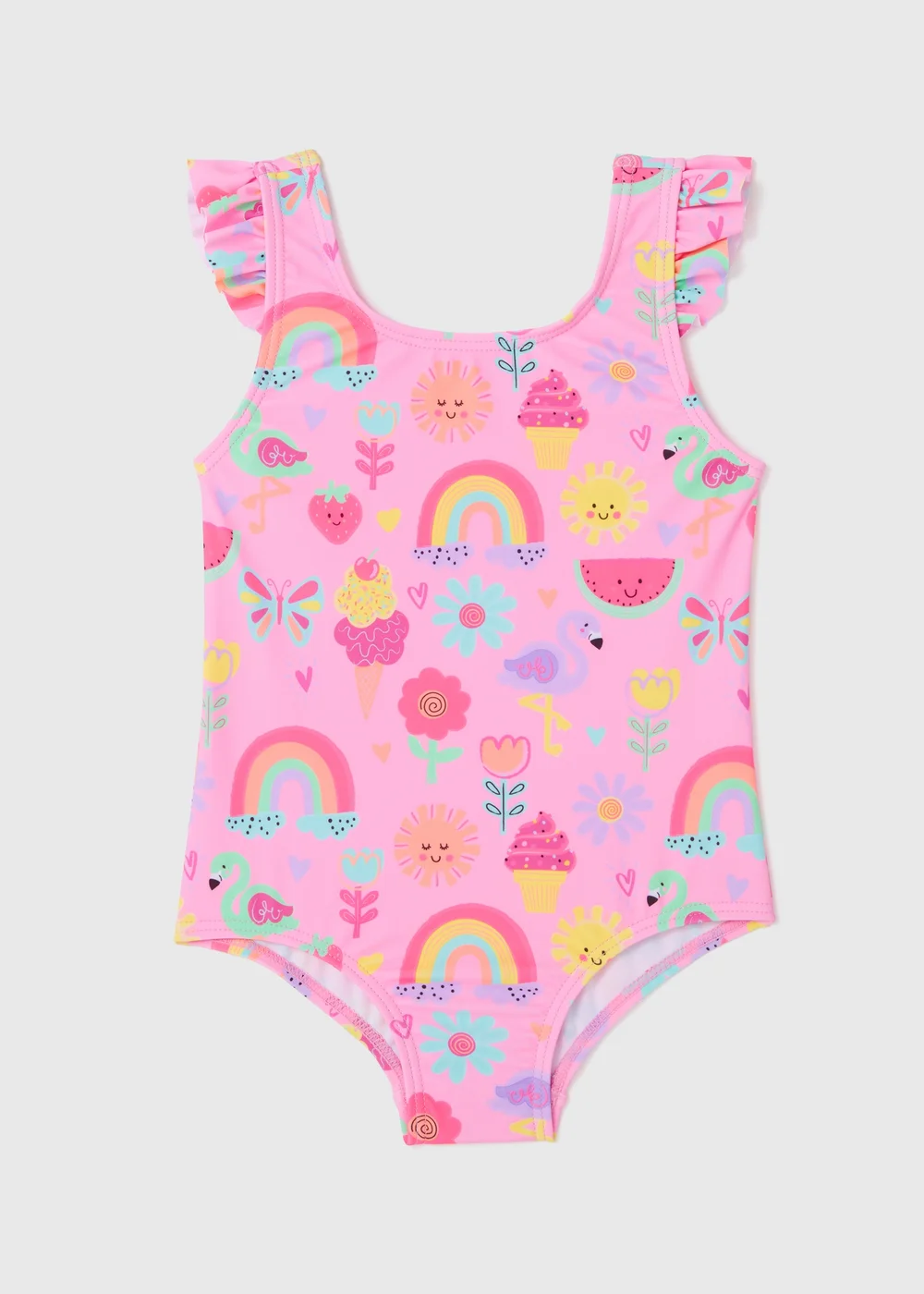 Girls Pink Swimsuit (1-7yrs) - 1 to 1 half years Image 1