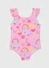 Girls Pink Swimsuit (1-7yrs) - 1 to 1 half years Image 1