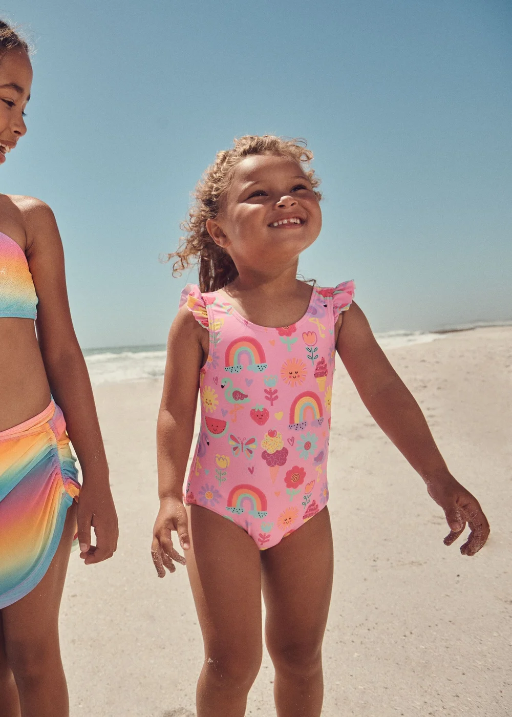 Girls Pink Swimsuit (1-7yrs) - 1 to 1 half years Image 3
