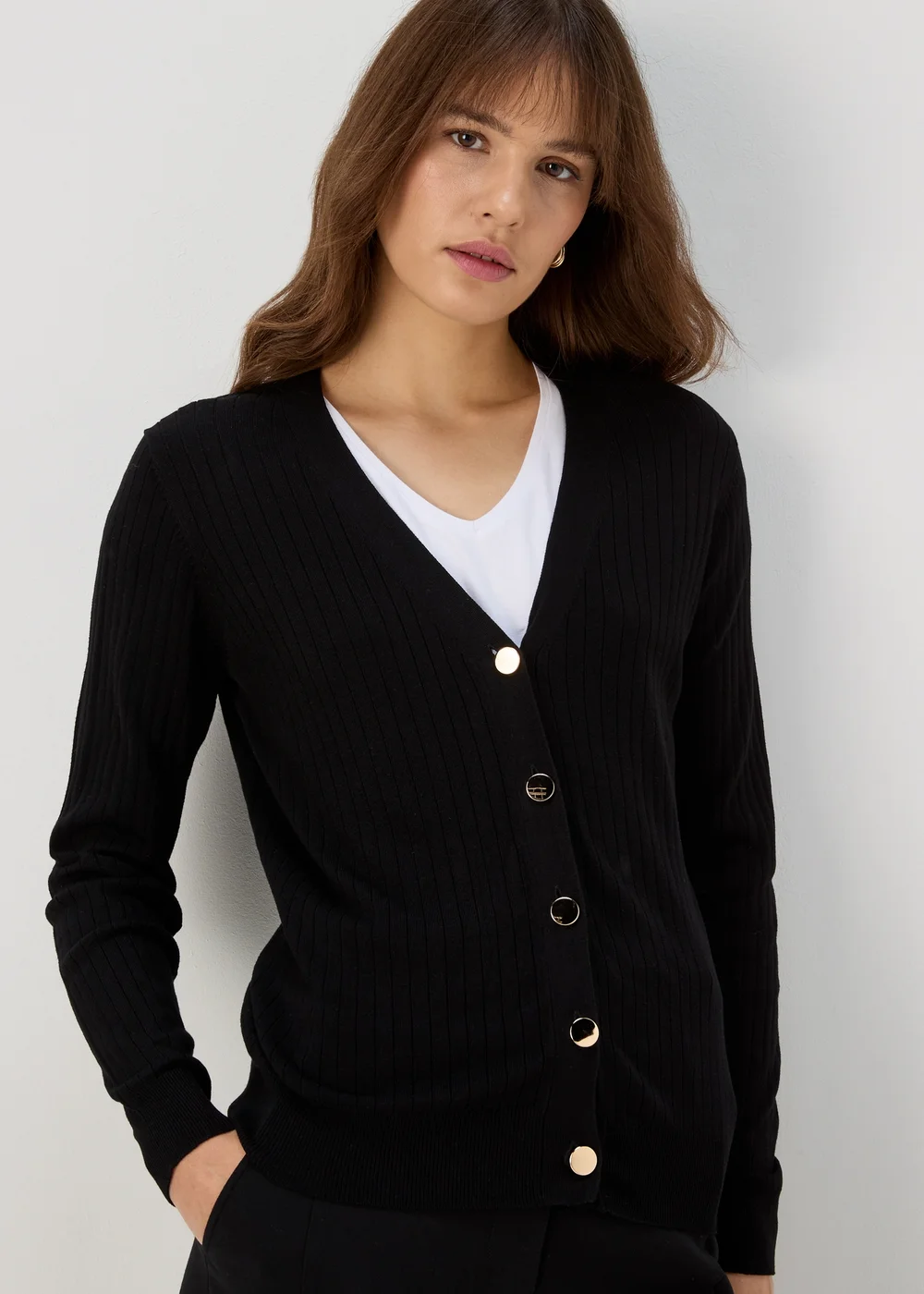 Et Vous Black Button Up Cardigan - 8 Image 3