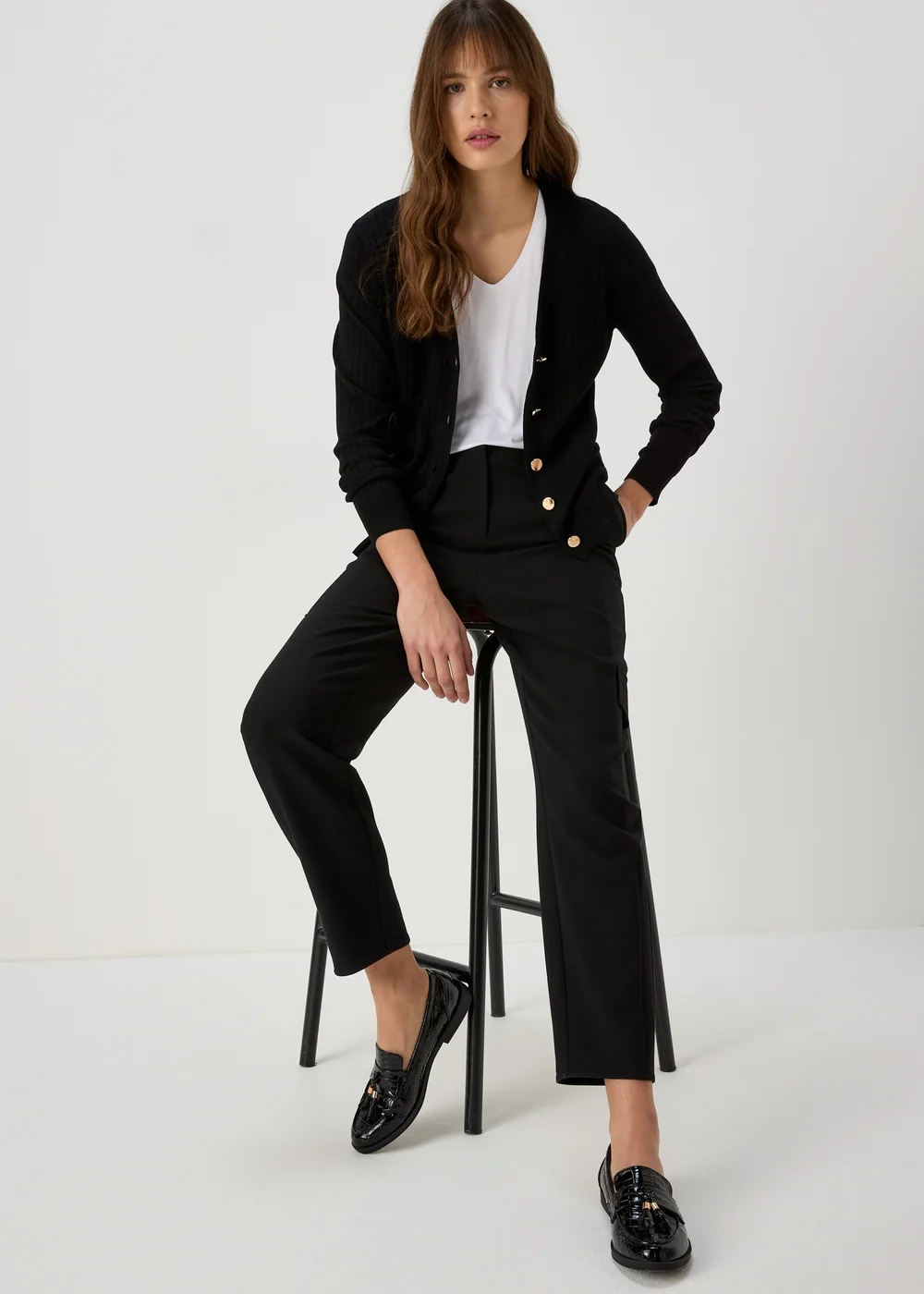 Et Vous Black Button Up Cardigan - 8 Image 4