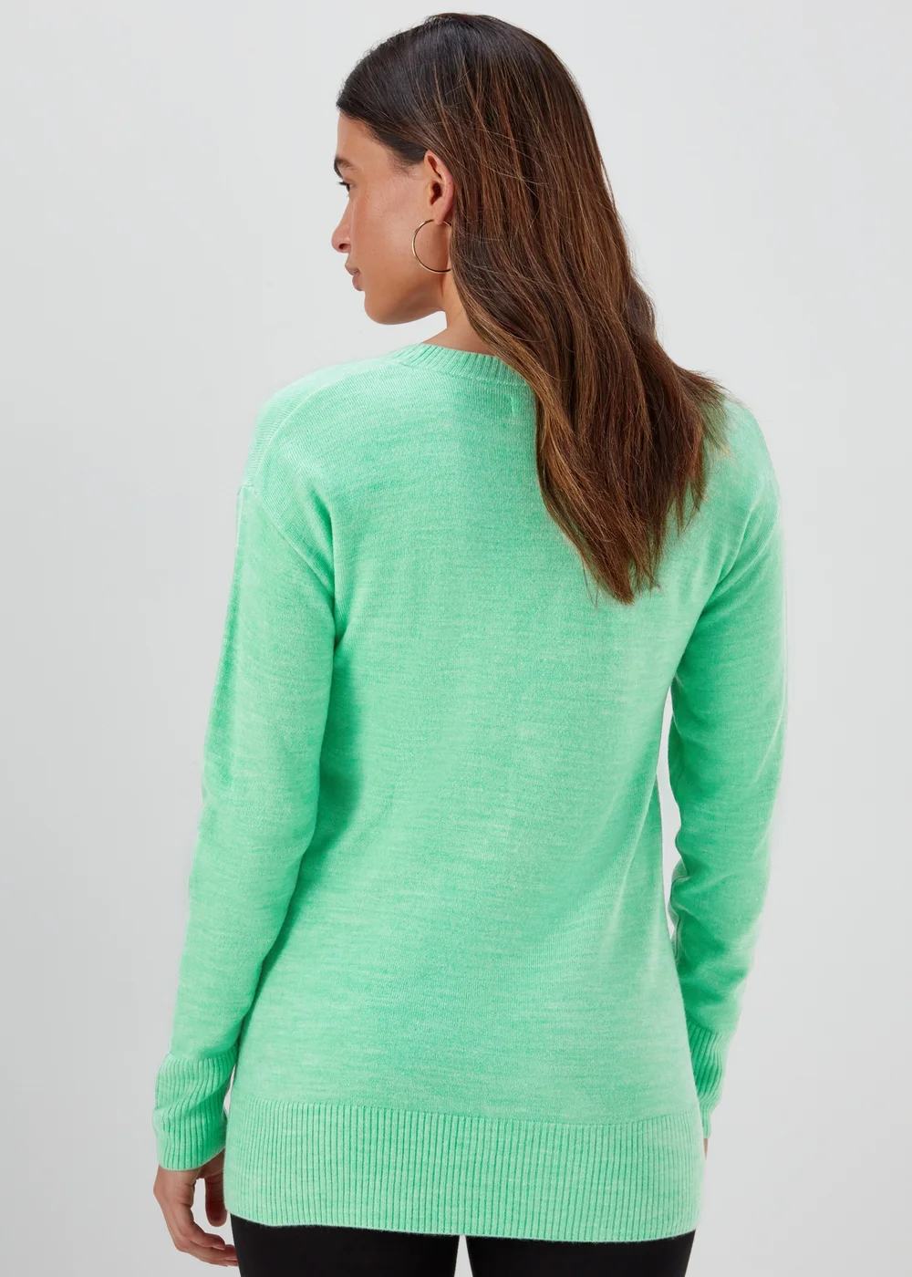 Green V Neck Soft Touch Jumper - 8 Image 4