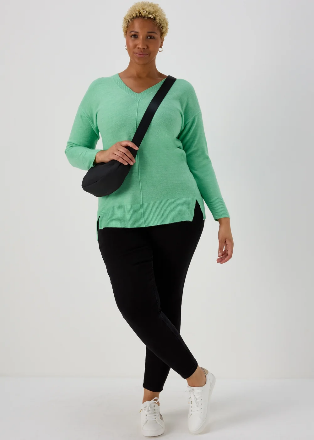 Green V Neck Soft Touch Jumper - 8 Image 7