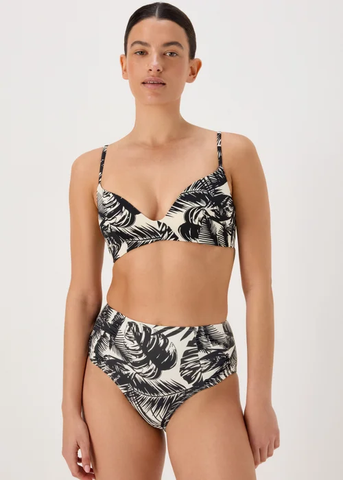 Monochrome Palm Bikini Bottoms - 6 Image 1