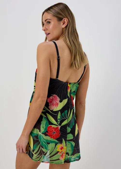 Multicoloured Palm Mesh Swimdress - 10 Image 2