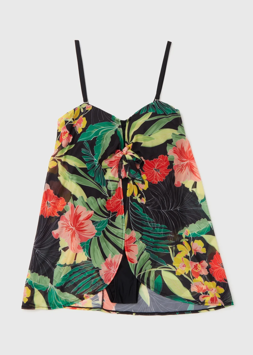 Multicoloured Palm Mesh Swimdress - 10 Image 5