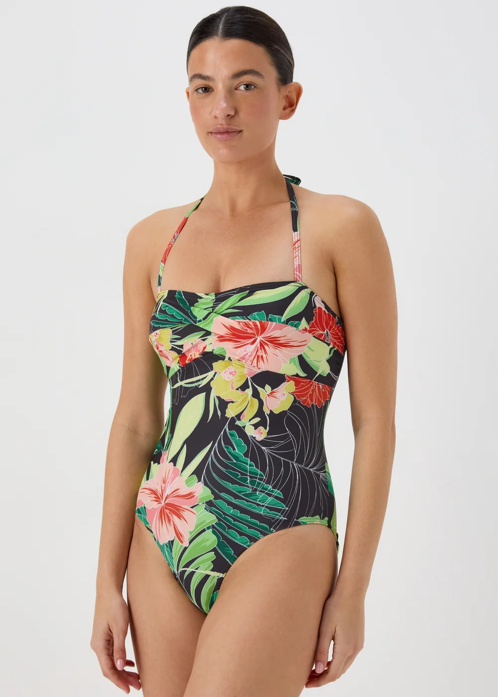 Multi Tropical Floral Swimming Costume - 8 Image 1