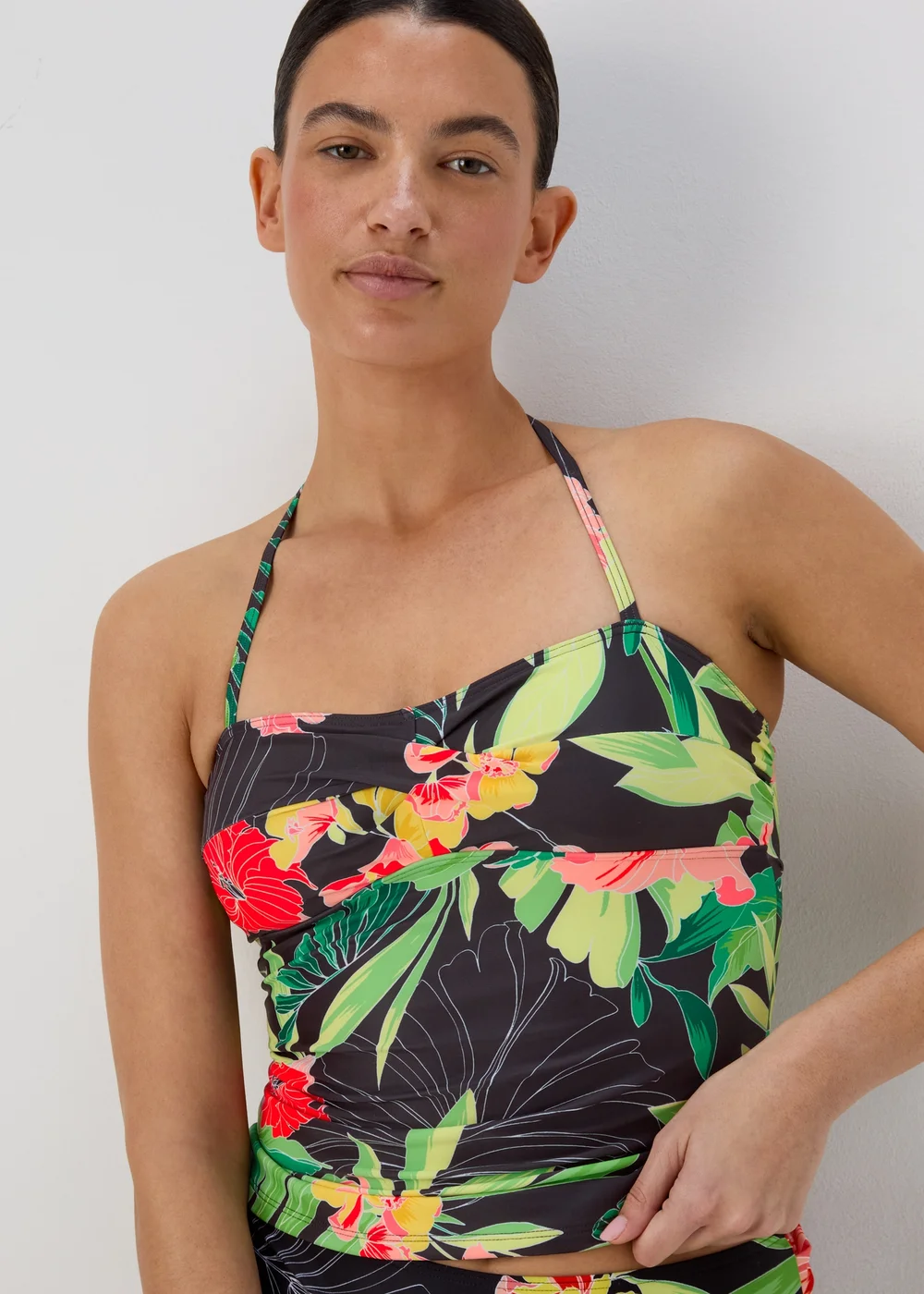 Multicoloured Floral Print Tankini - 8 Image 3