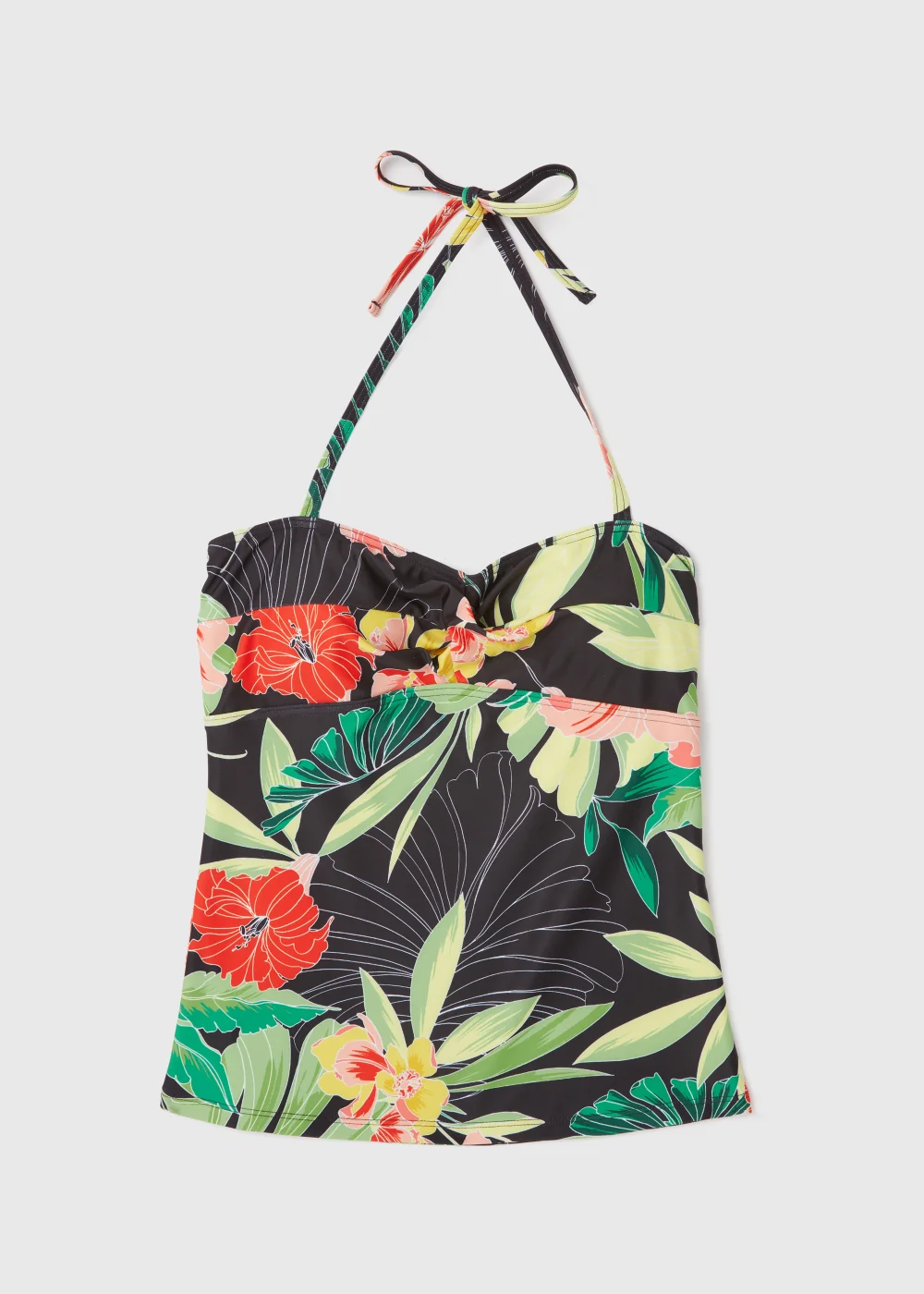 Multicoloured Floral Print Tankini - 8 Image 4