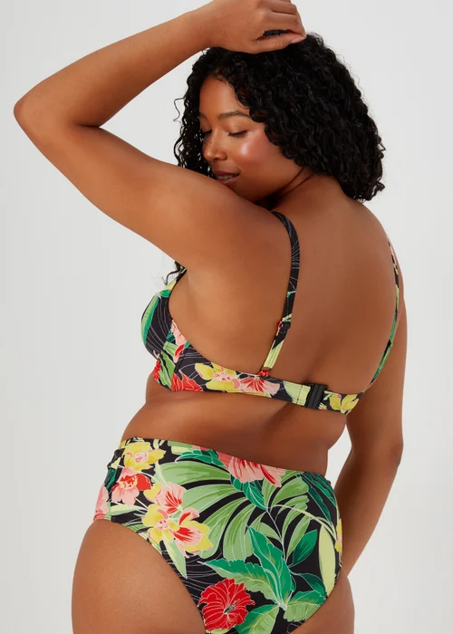 Multicoloured Print Tie Waist Bikini Bottoms - 8 Image 2