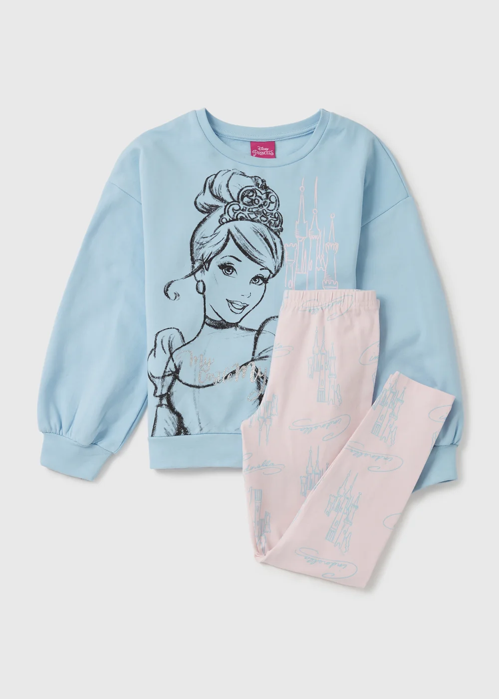 Girls Cinderella Pyjama Set (4-9yrs) - 3 Yrs Image 1