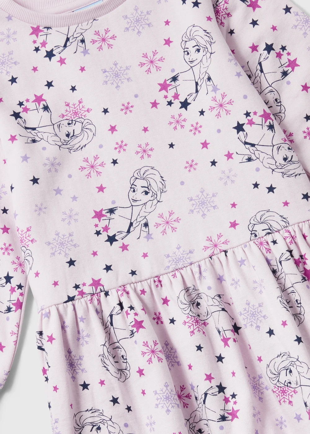 Kids Lilac Elsa Print Sweatshirt Dress (4-9yrs) - 3 Yrs Image 2
