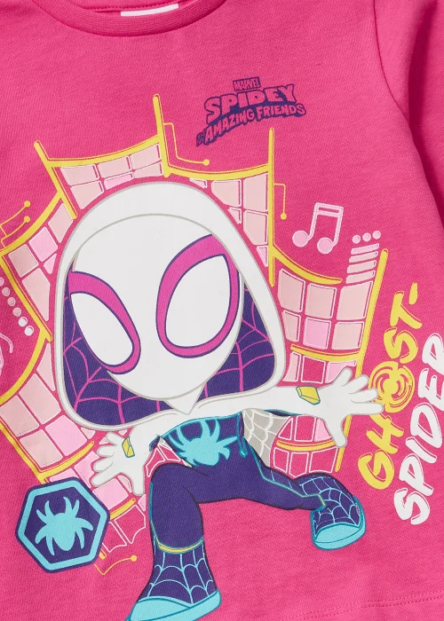 Kids Pink Ghost Spider Print Long Sleeve T-Shirt (18mths-6yrs) - 2-3 Yrs Image 2