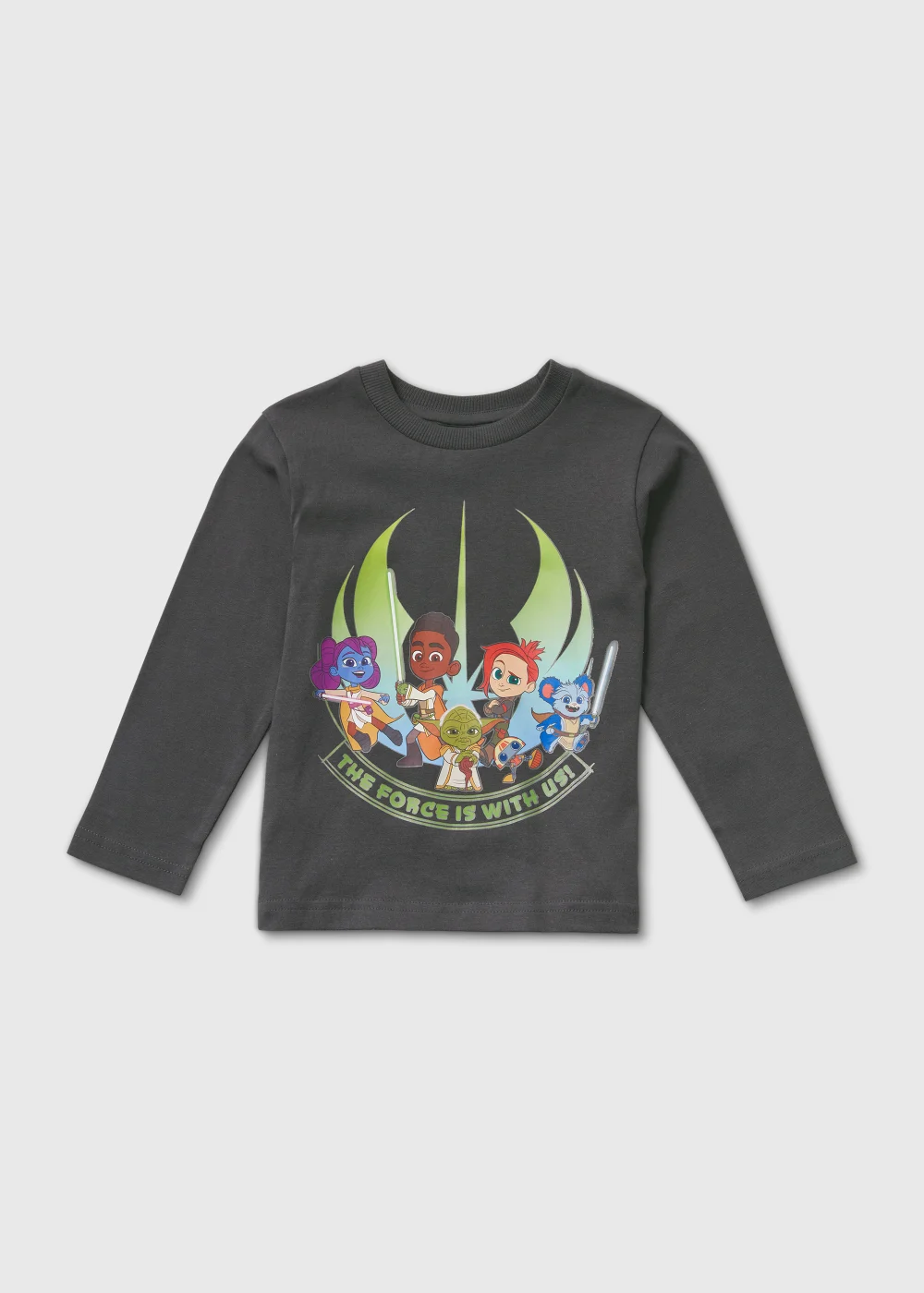 Kids Charcoal Jedi Adventures Long Sleeve T-Shirt (18mths-6yrs) - 2-3 Yrs Image 1