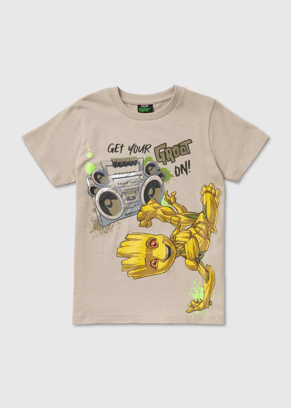 Kids Stone Groot Short Sleeve T-Shirt (5-12yrs) - Age 5 Years Image 1