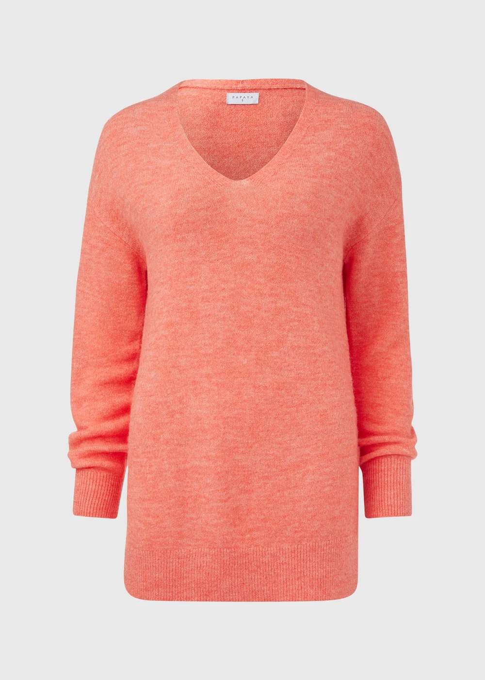 Orange Spandex V Neck Jumper - XS Image 1