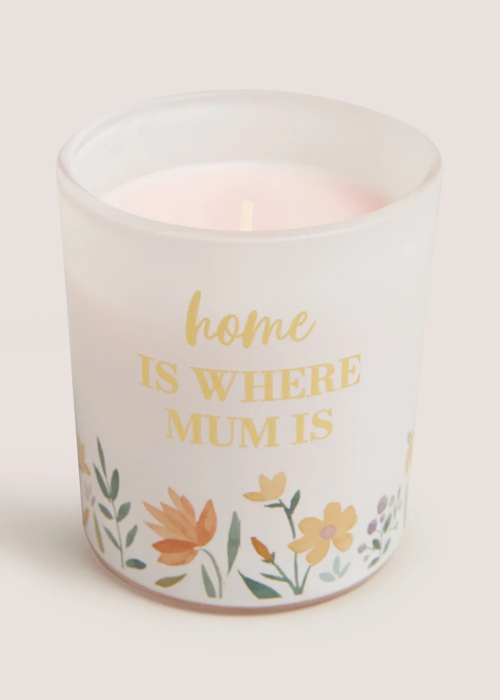 White Mum Candle (8cm x 8cm x 8cm) Image 2