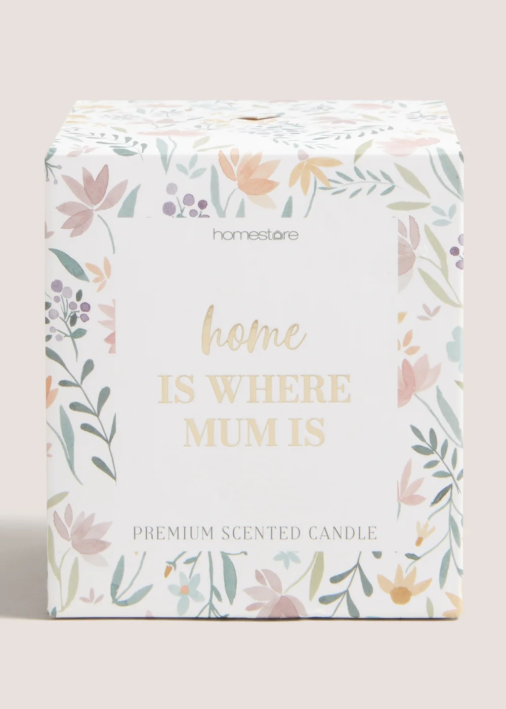 White Mum Candle (8cm x 8cm x 8cm) Image 1