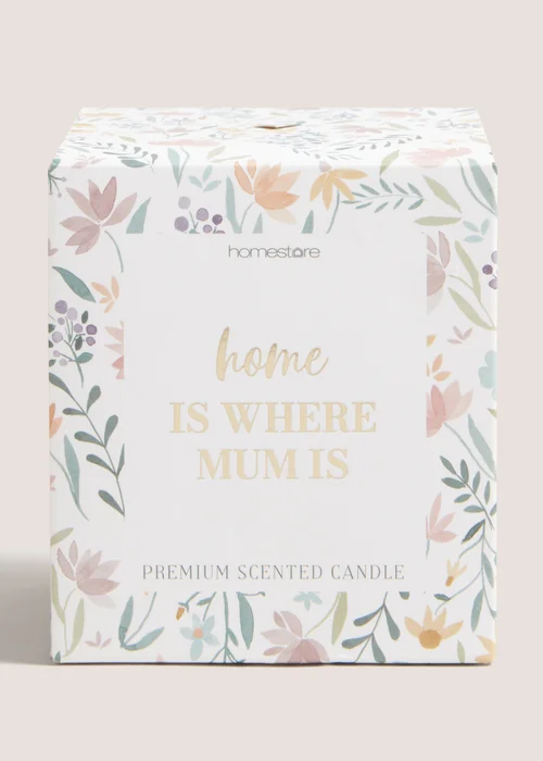 White Mum Candle (8cm x 8cm x 8cm) Image 1