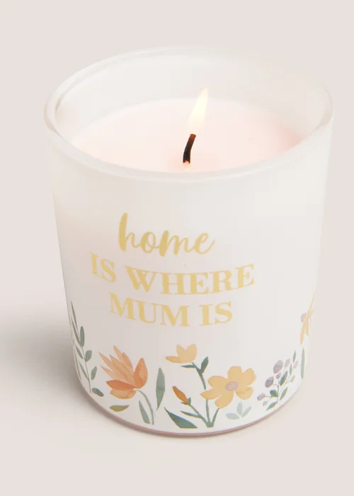 White Mum Candle (8cm x 8cm x 8cm) Image 3