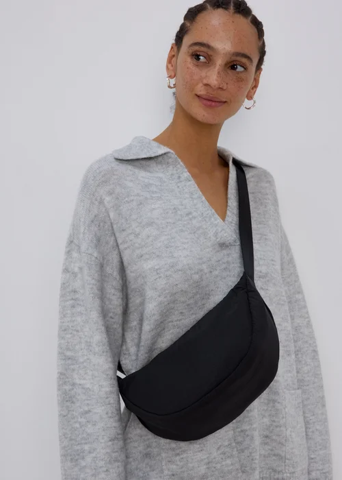 Black Nylon Moon Bag Image 1
