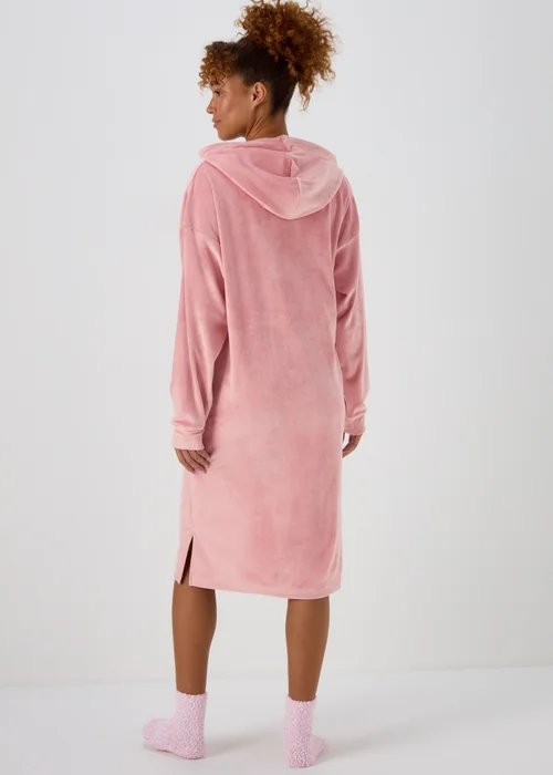 Pink Long Fleeced Hoodie - Extra small Image 2