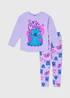 Kids Lilac Stitch Print Pyjama Set (4-12yrs) - Age 10 Years Image 1