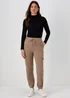 Beige Cargo Ponte Trousers - Size 8 Image 1