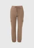Beige Cargo Ponte Trousers - Size 8 Image 5