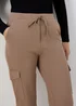 Beige Cargo Ponte Trousers - Size 8 Image 3
