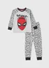 Kids Grey Spider-Man Print Pyjama Set (18mths-8yrs) - Age 18 - 23 Months Image 1