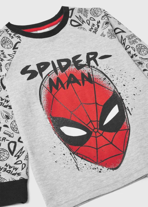 Kids Grey Spider-Man Print Pyjama Set (18mths-8yrs) - Age 18 - 23 Months Image 2