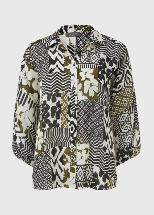 Multi Print Long Sleeve Bubble Top - 8 Image 5