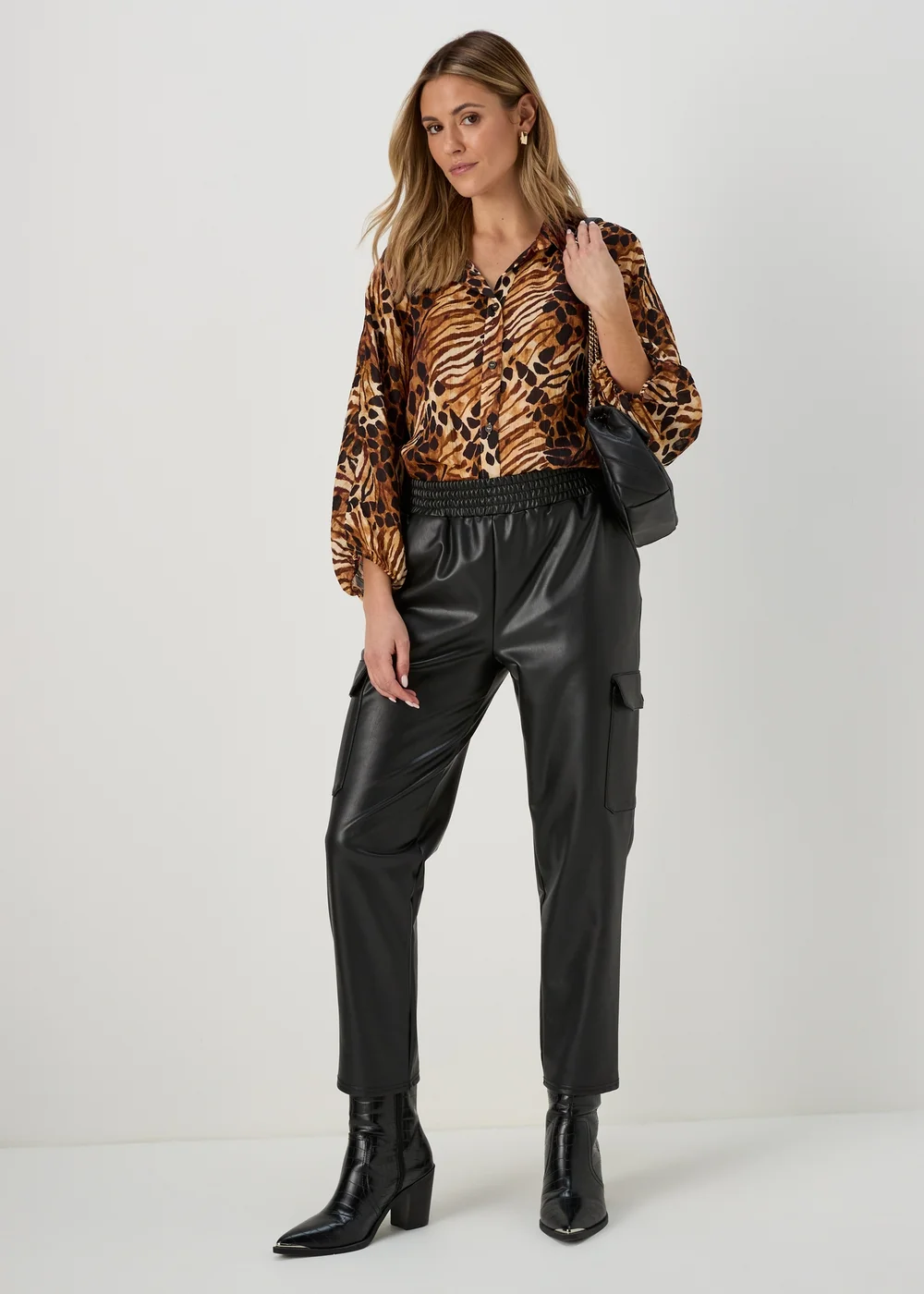 Brown Tiger Print Shirt - 8 Image 4