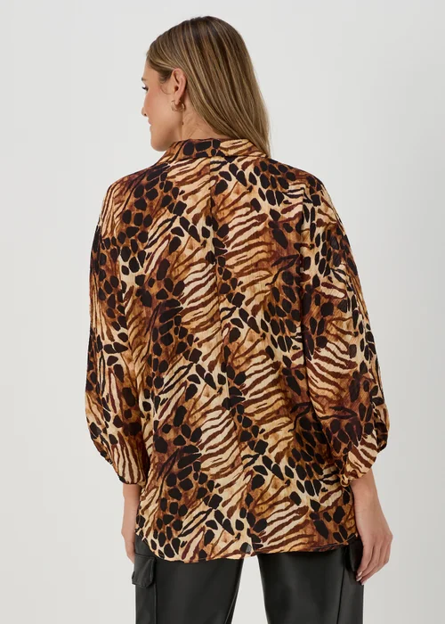 Brown Tiger Print Shirt - 8 Image 2