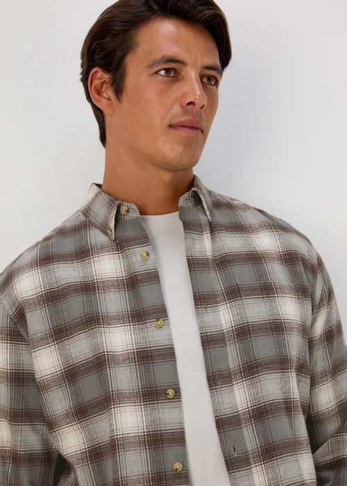 Brown Check Long Sleeve Shirt - S Image 3