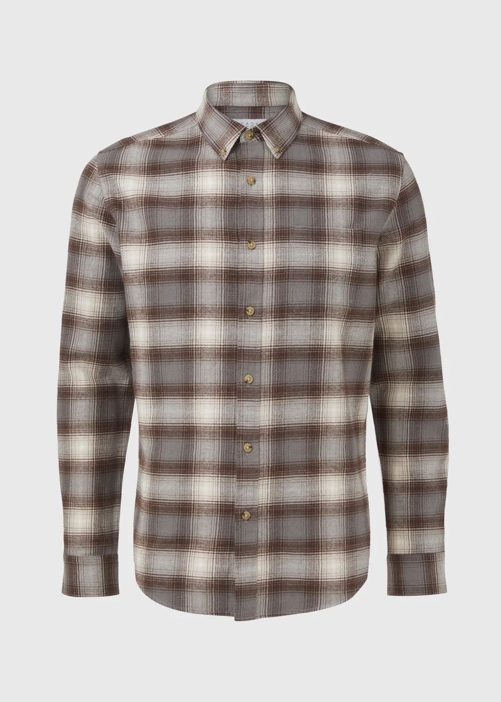 Brown Check Long Sleeve Shirt - S Image 5