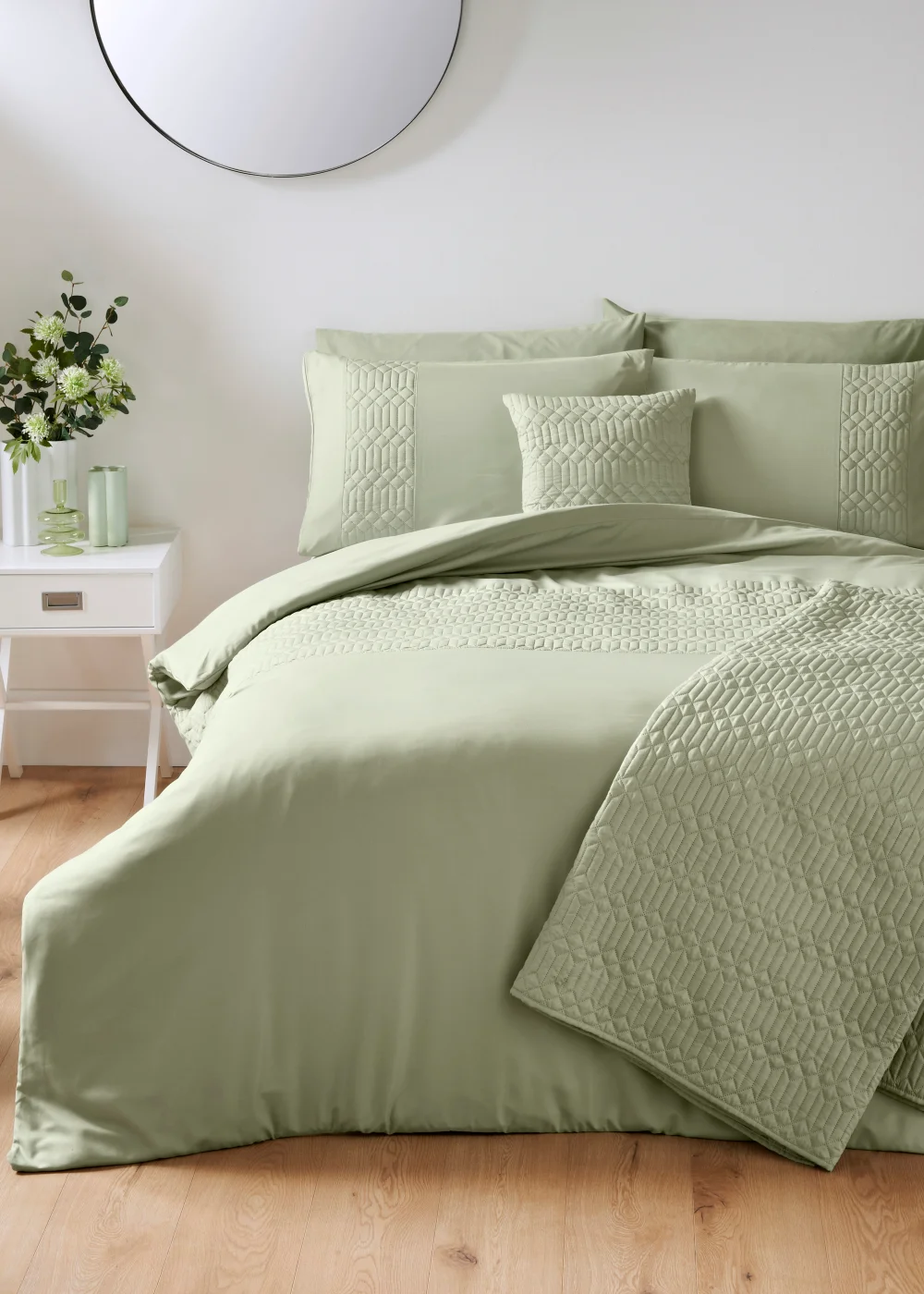 Green Geo Pinsonic Duvet Cover - Single Image 1