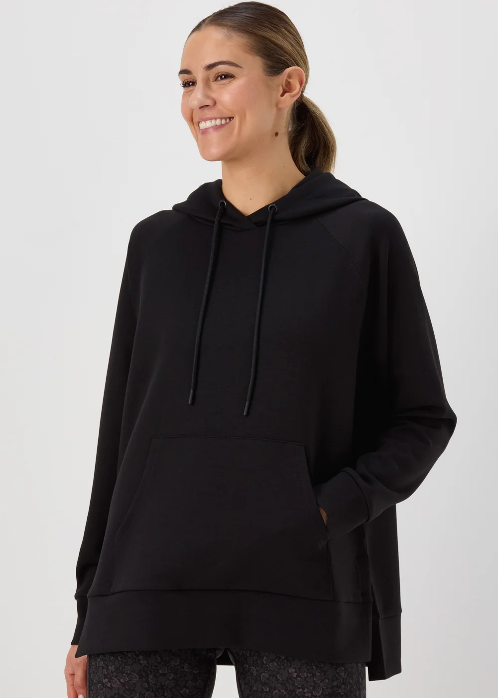Souluxe Black Longline Hoodie - S Image 2