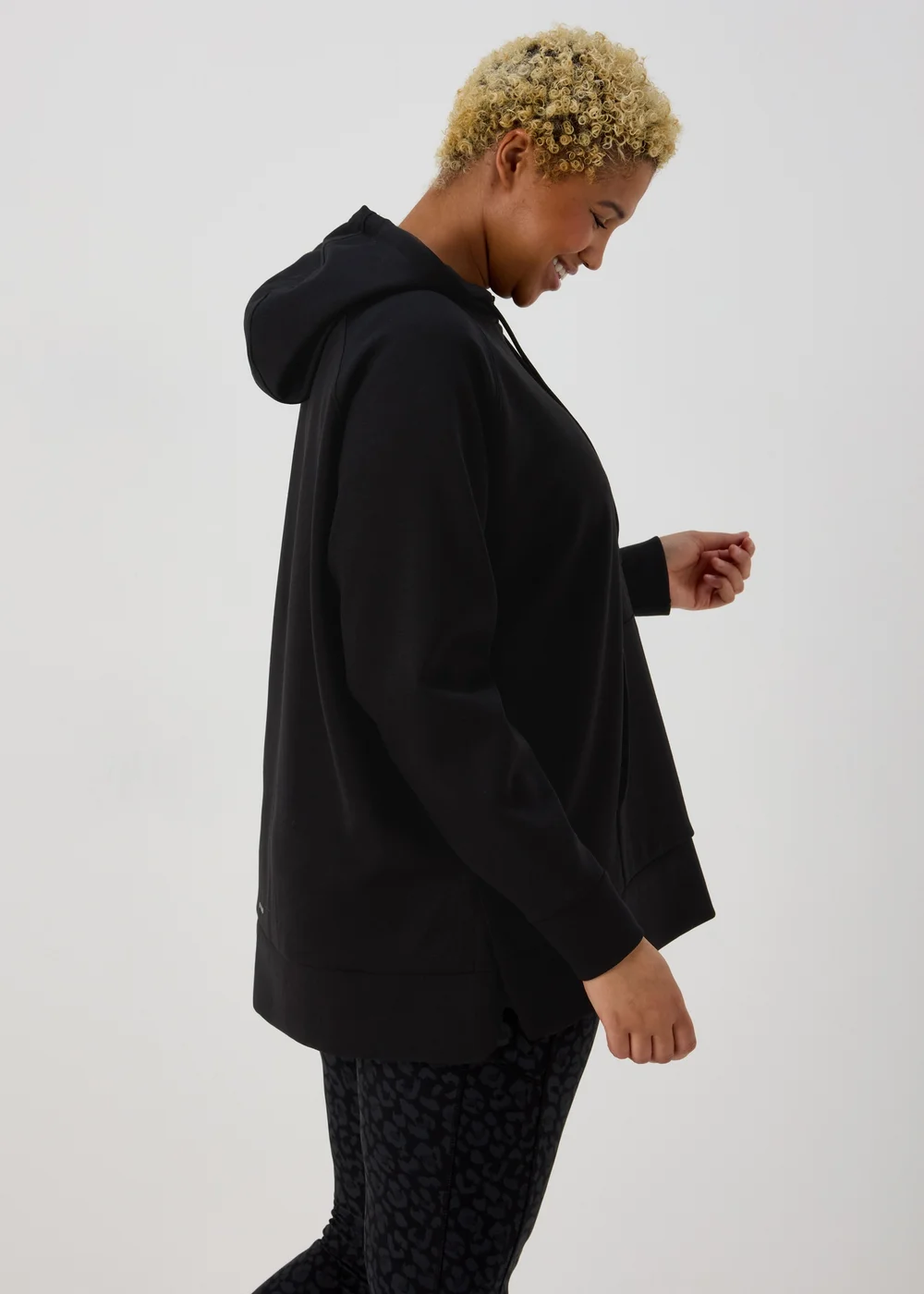 Souluxe Black Longline Hoodie - S Image 3