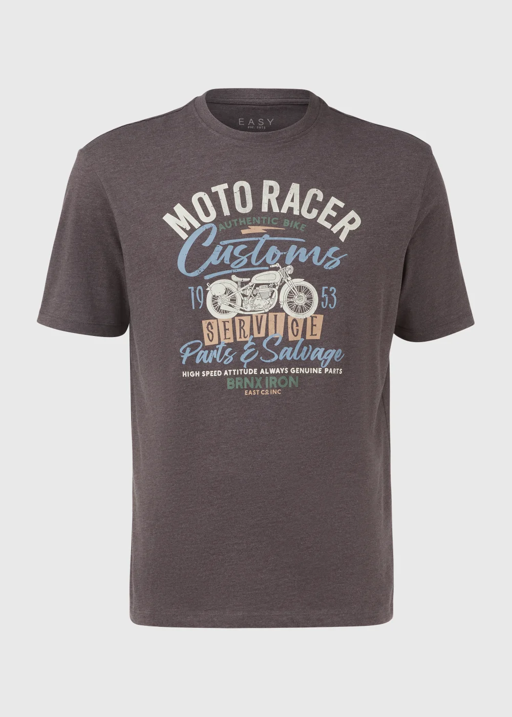 Grey Racer Print T-Shirt - Small Image 5