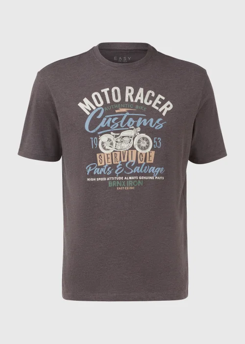 Grey Racer Print T-Shirt - Small Image 5