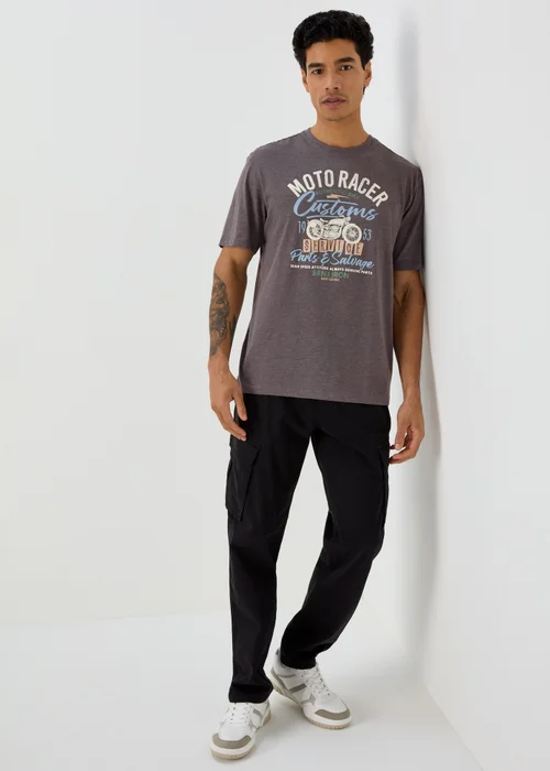 Grey Racer Print T-Shirt - Small Image 4