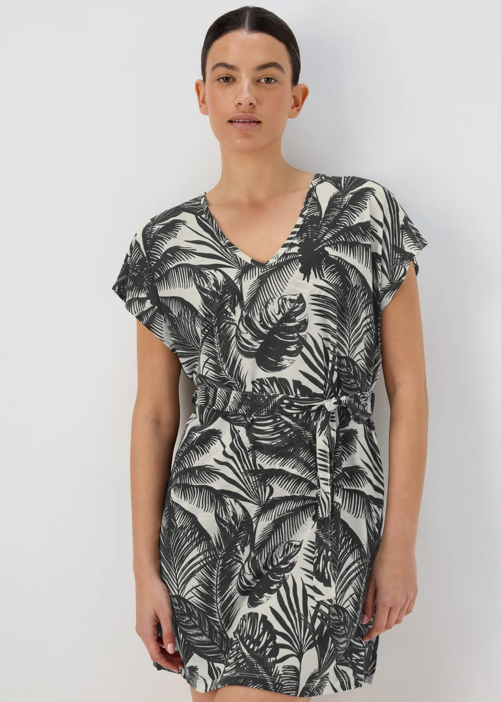 Black Palm Tree Kaftkan - Extra small Image 1