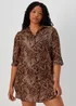 Black Animal Print Beach Shirt - Extra small Image 3
