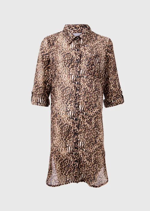 Black Animal Print Beach Shirt - Extra small Image 4