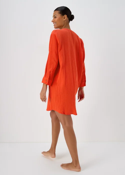 Orange Double Cloth Shirt - XS Image 2