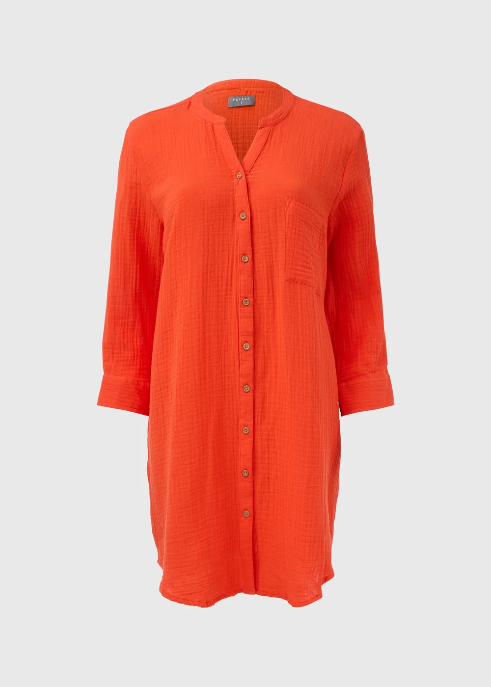 Orange Double Cloth Shirt - XS Image 4