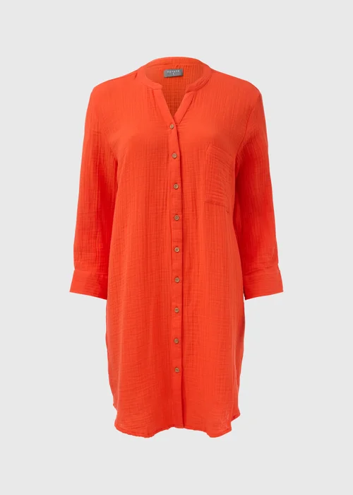 Orange Double Cloth Shirt - XS Image 4
