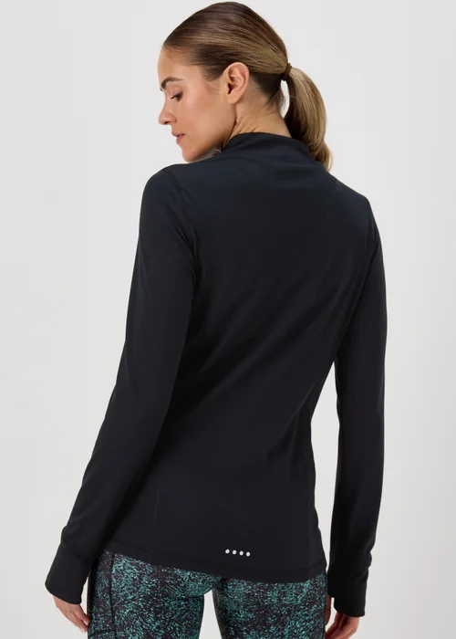 Souluxe Black Seam Detail Zip Up Sports Jacket - S Image 2